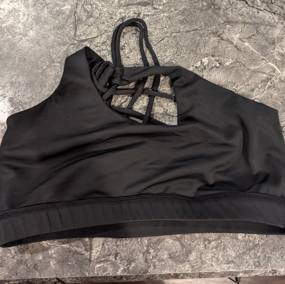 Black butterfly back bra